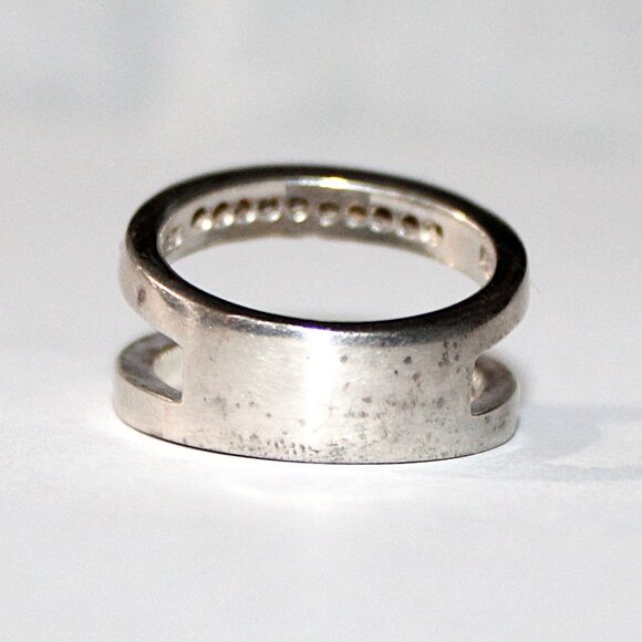 Sterling Silver Cubic Zirconia Ring Enhancer Size 6 - Picture 3 of 7